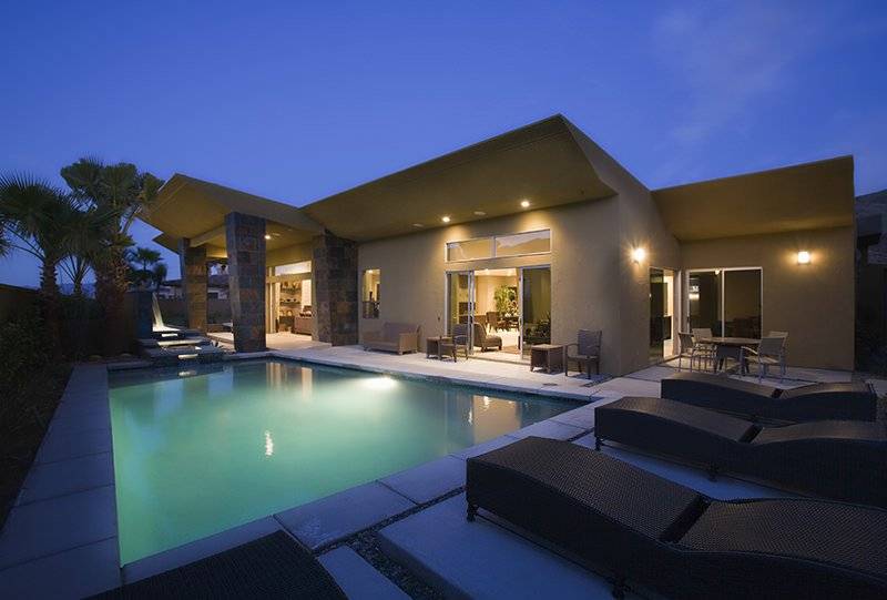 Modern house with a pool area