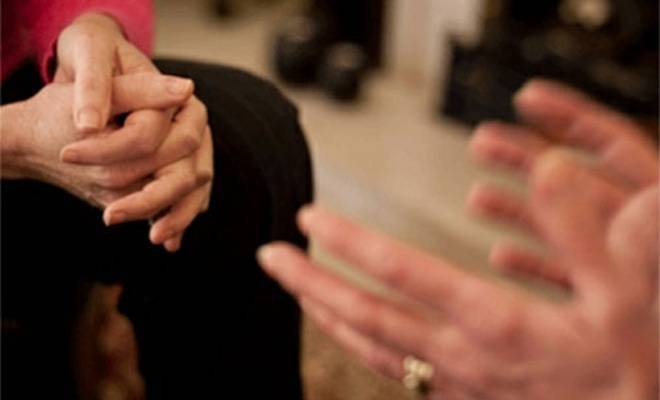 Close up of people's hands